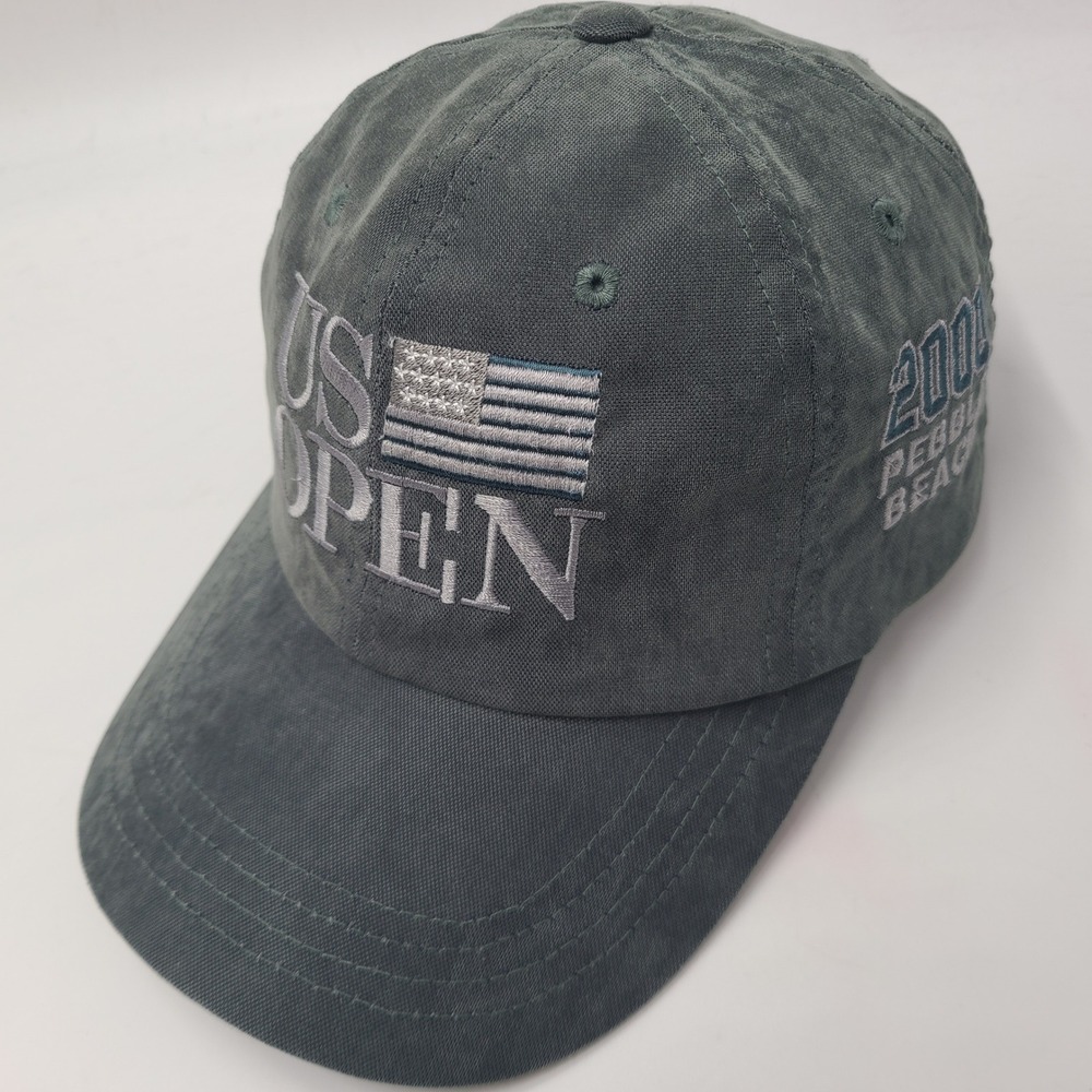 Vintage US Open Hat Strapback Imperial Green Gray Golf 2000 Pebble Beach Men